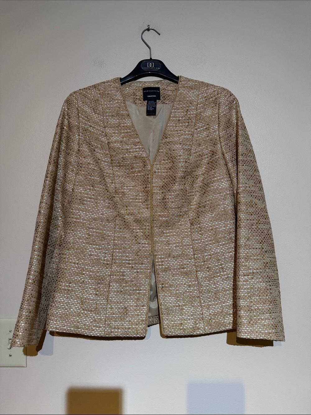 Doncaster Metallic gold skirt suit